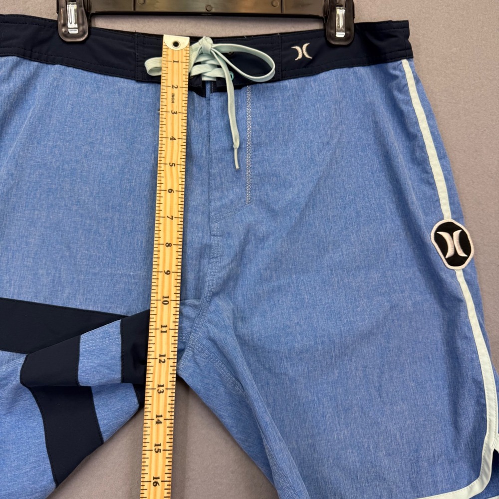 Hurley Phantom Mens Blue Striped Board Shorts Swim Trunks Size 31 - Picture 4 of 12